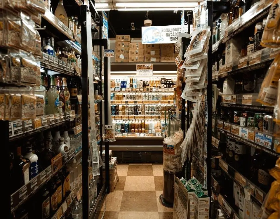 products in a supermarket