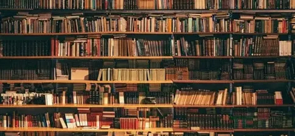 Bookshelf at a library