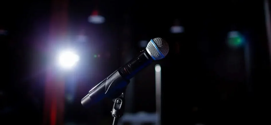 Microphone on stage